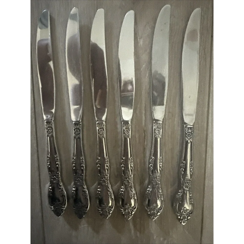 6‎ Oneida Profile Stainless GALVESTON Pattern Dinner Knives